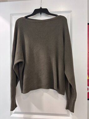 Coco+Carmen Olive Green Boat Neck Sweater